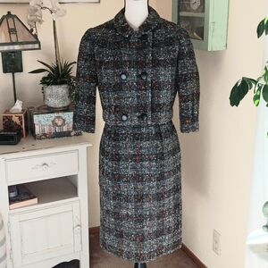 VINTAGE. One Of A Kind Tweed Suit. Jacki O. 60'S